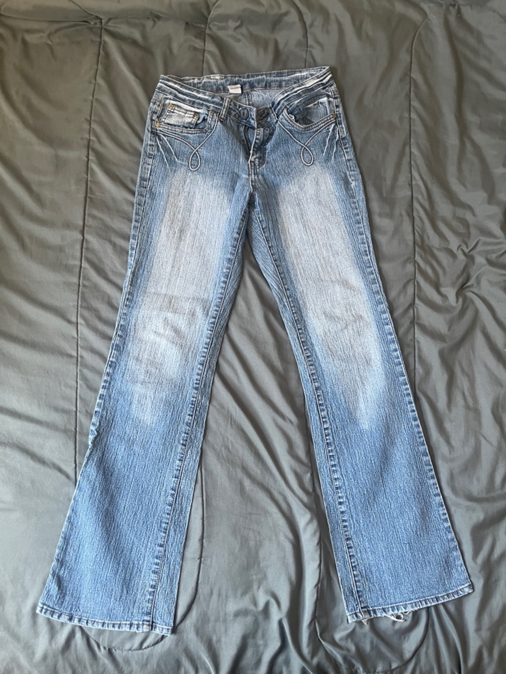 Vintage Women's Light Blue Bootcut Jeans